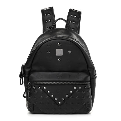 MCM Visetos Crystals Studded Stark Small Backpack Black 1 of 9