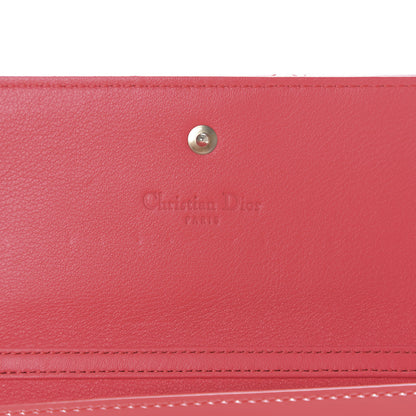 Christian Dior Patent Cannage Rendezvous Chain Wallet Coral 6 of 6