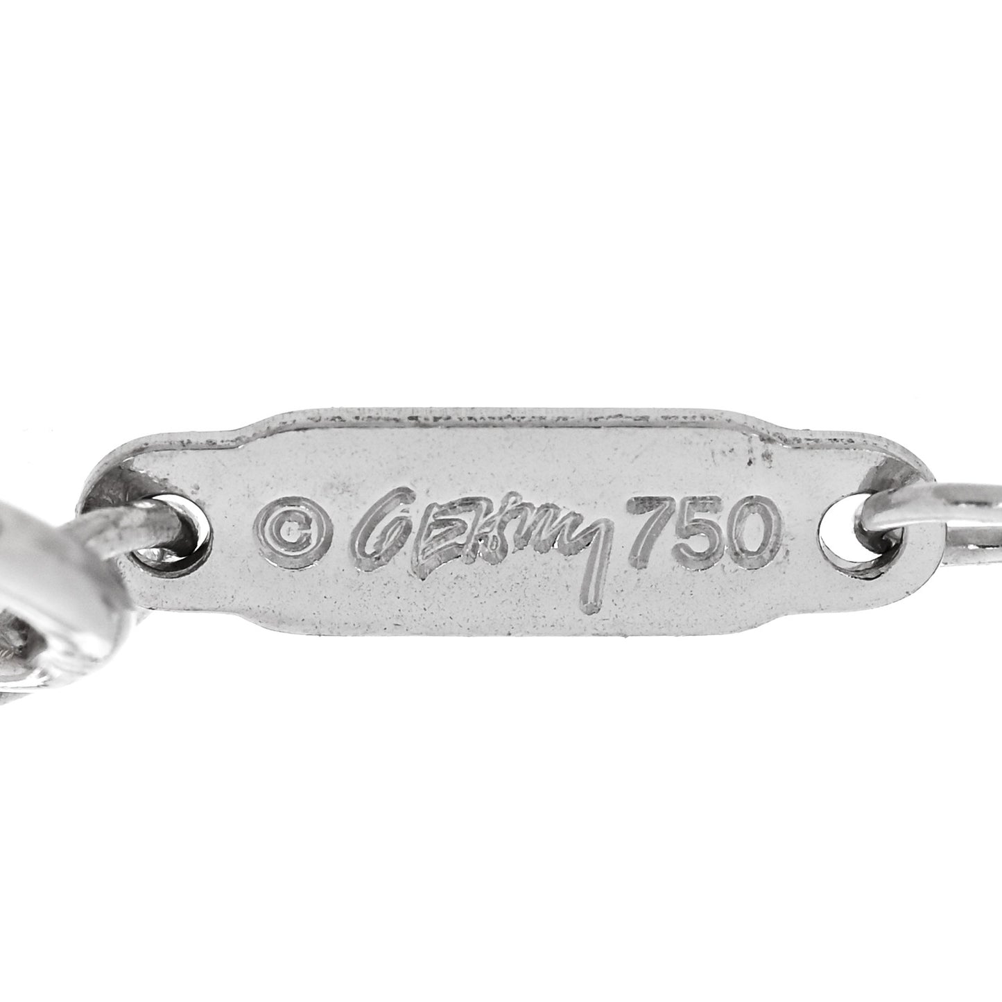 18K White Gold Diamond Frank Gehry Torque Bead Bracelet