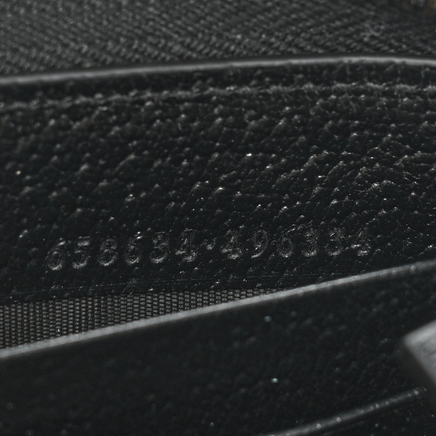 Wonka Grain Calfskin Diana Continental Wallet Black