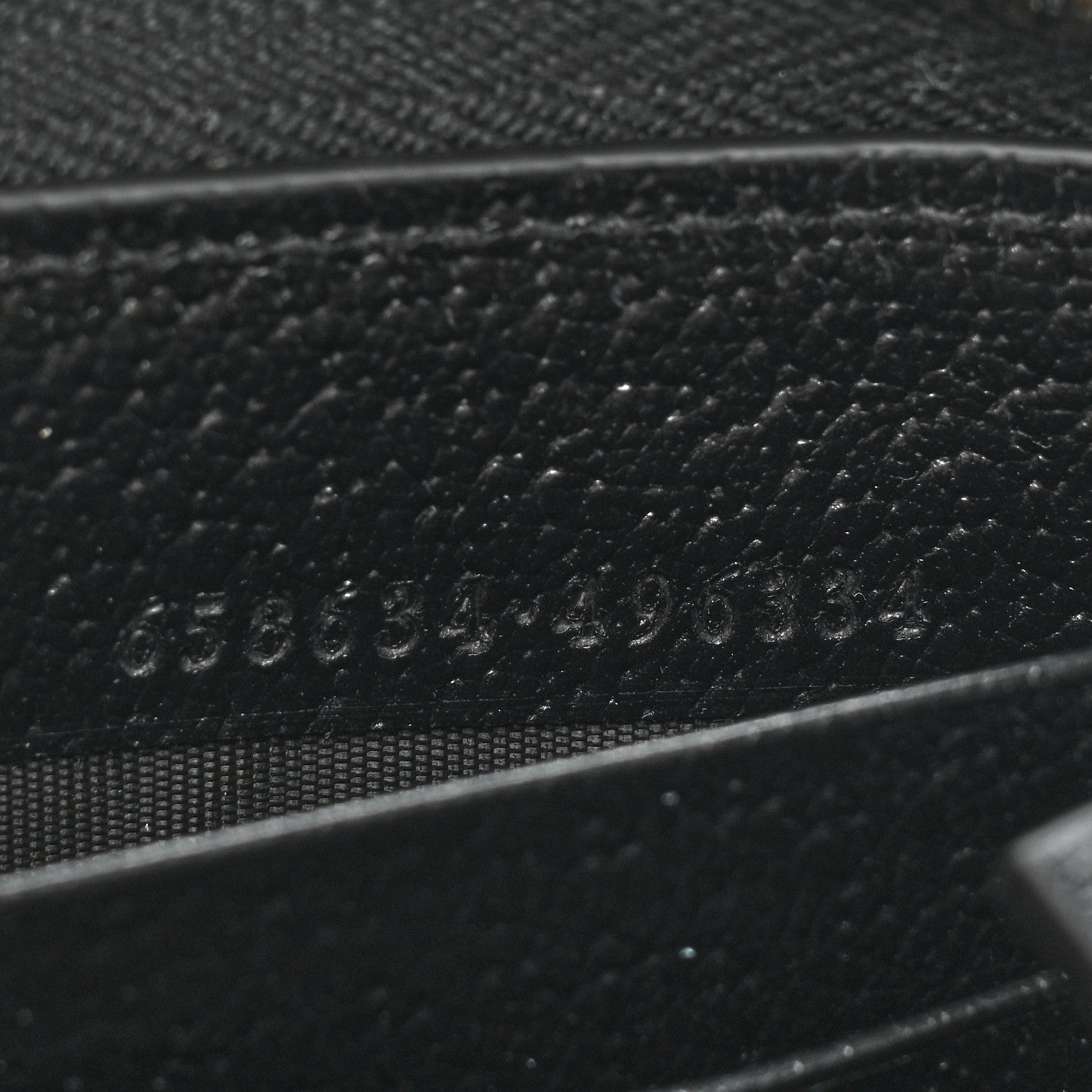 Gucci Wonka Grain Calfskin Diana Continental Wallet Black 10 of 13