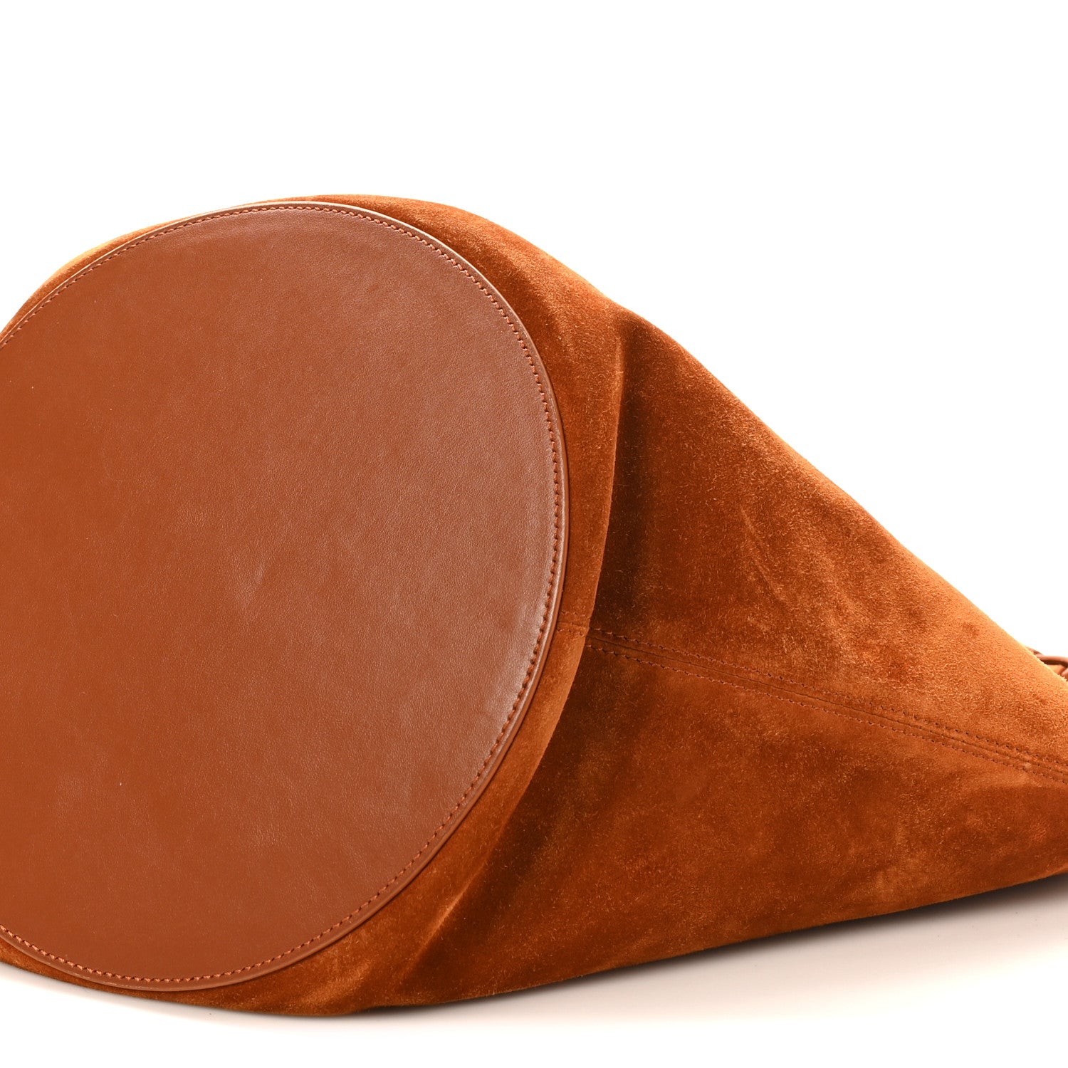 Khaite Suede Calfskin Medium Lotus Tote Caramel 8 of 8