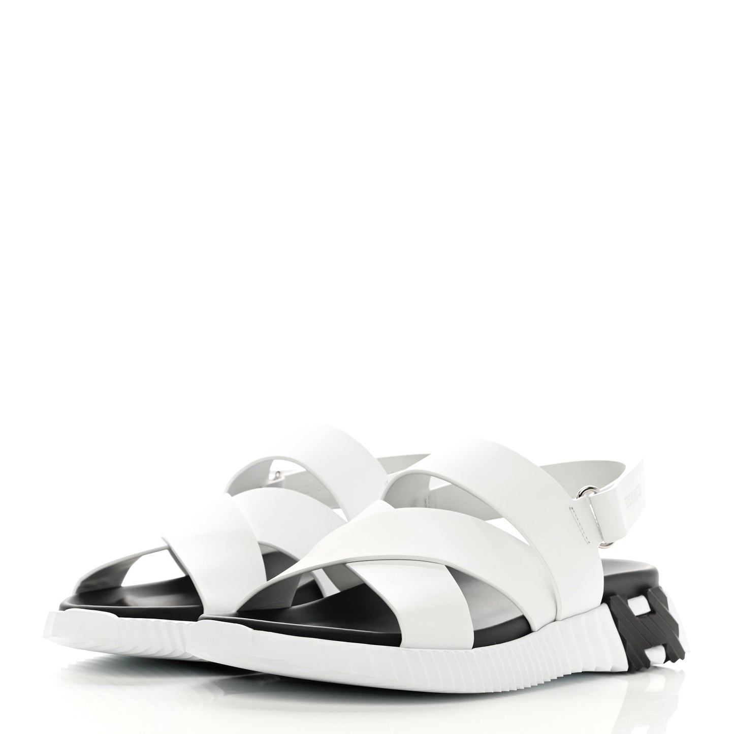 Calfskin Goatskin Mens Electric Sandals 43 White