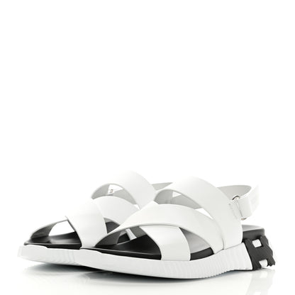Hermes Calfskin Goatskin Mens Electric Sandals 43 White 3 of 10