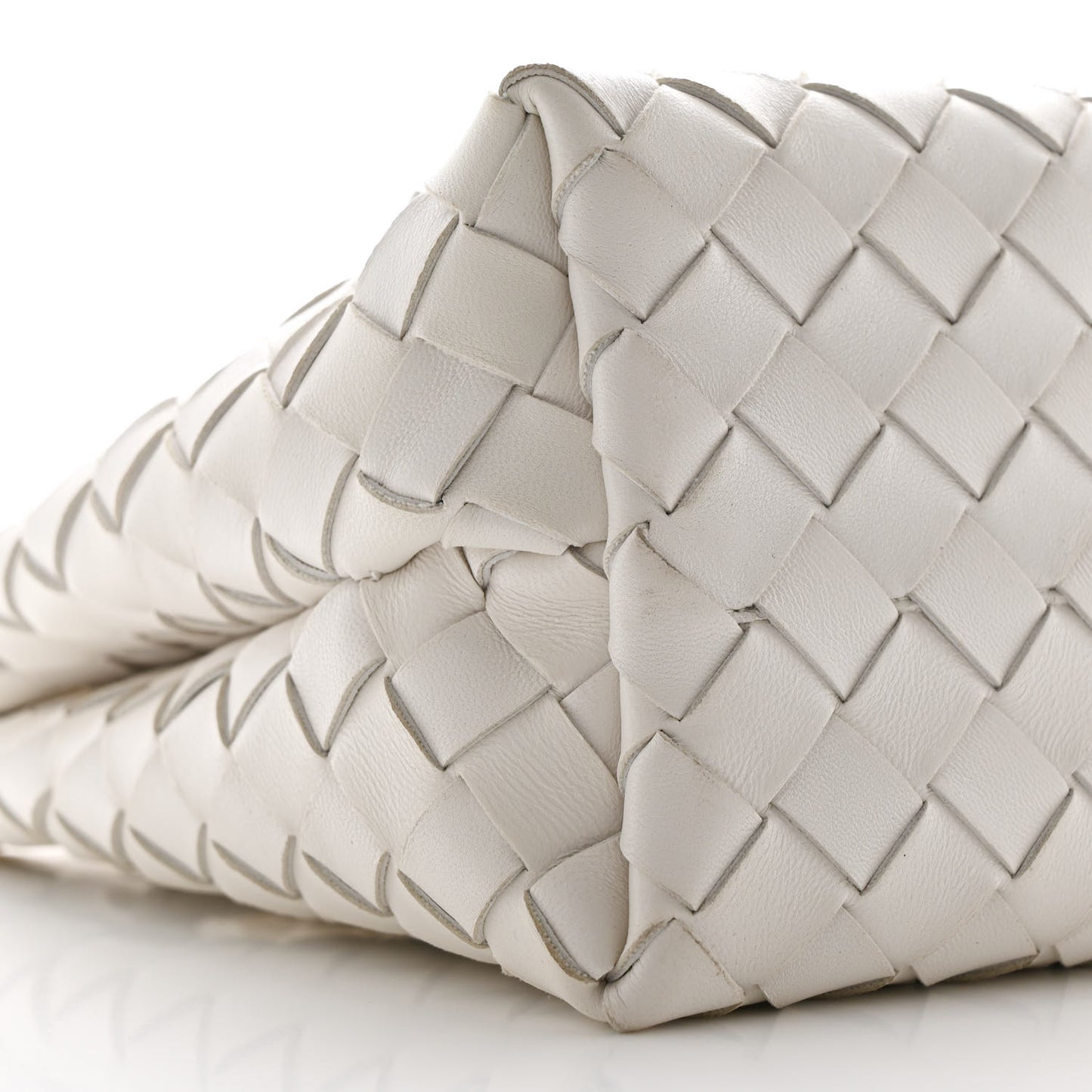 Nappa Intrecciato Small Andiamo Shoulder Bag White