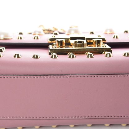 Gucci Calfskin Studded Small Padlock Shoulder Bag Carmine Rose 11 of 11