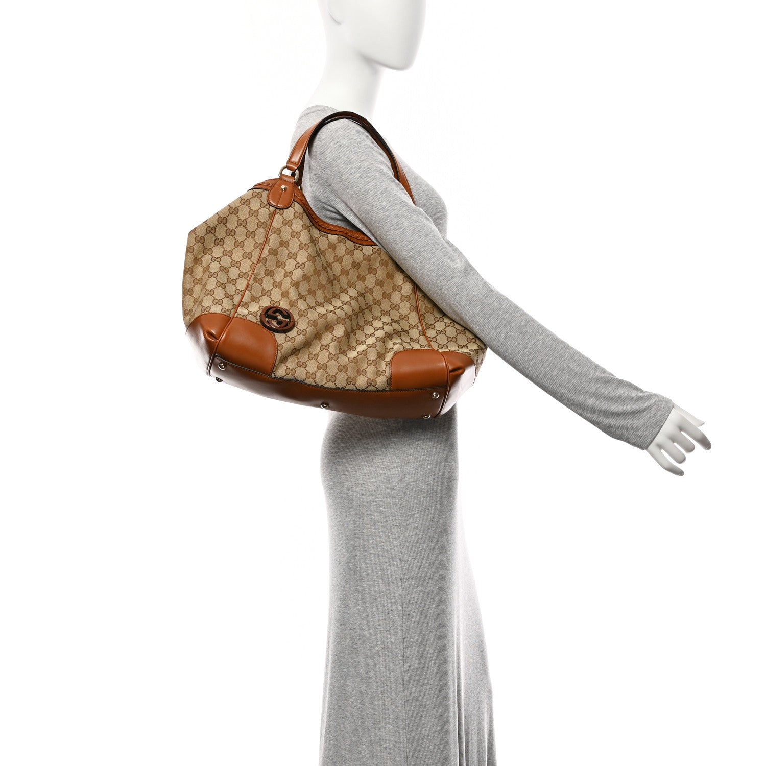 Gucci Monogram Medium Brick Lane Tote Brown 2 of 11