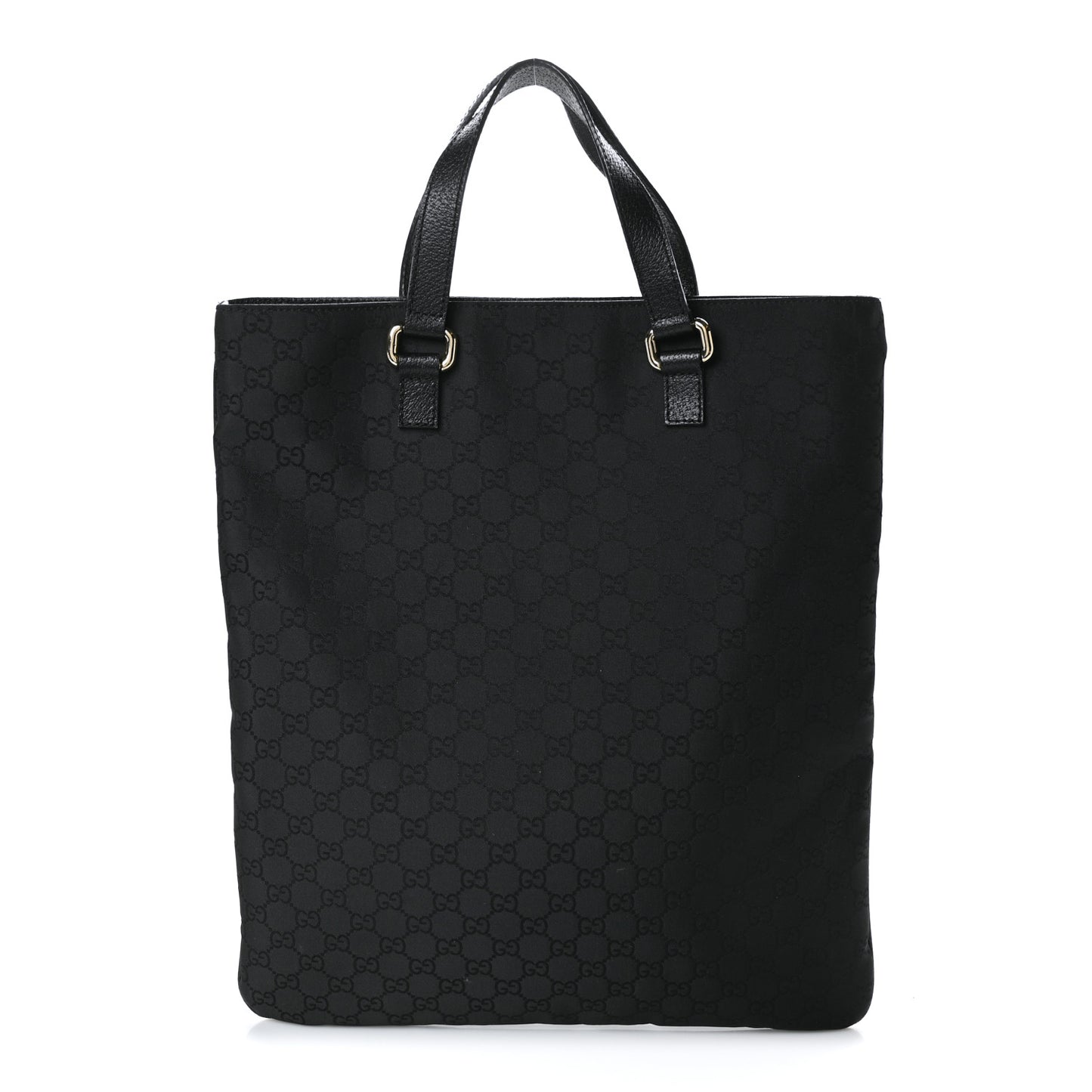 Calfskin Canvas Monogram Flat Vertical Tote Black