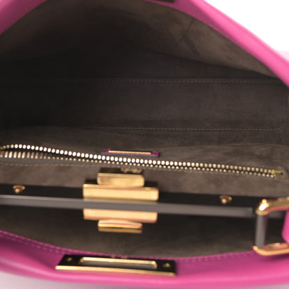 Fendi Vitello Seta Medium Peekaboo Iconic Satchel Magenta 6 of 12