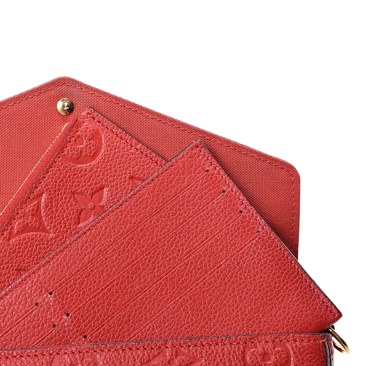 Louis Vuitton Empreinte Pochette Felicie Chain Wallet Scarlet 10 of 11