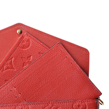 Louis Vuitton Empreinte Pochette Felicie Chain Wallet Scarlet 10 of 11