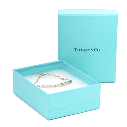 Tiffany 18K Rose Gold Diamond Atlas Bar Pierced Bracelet 6 of 6
