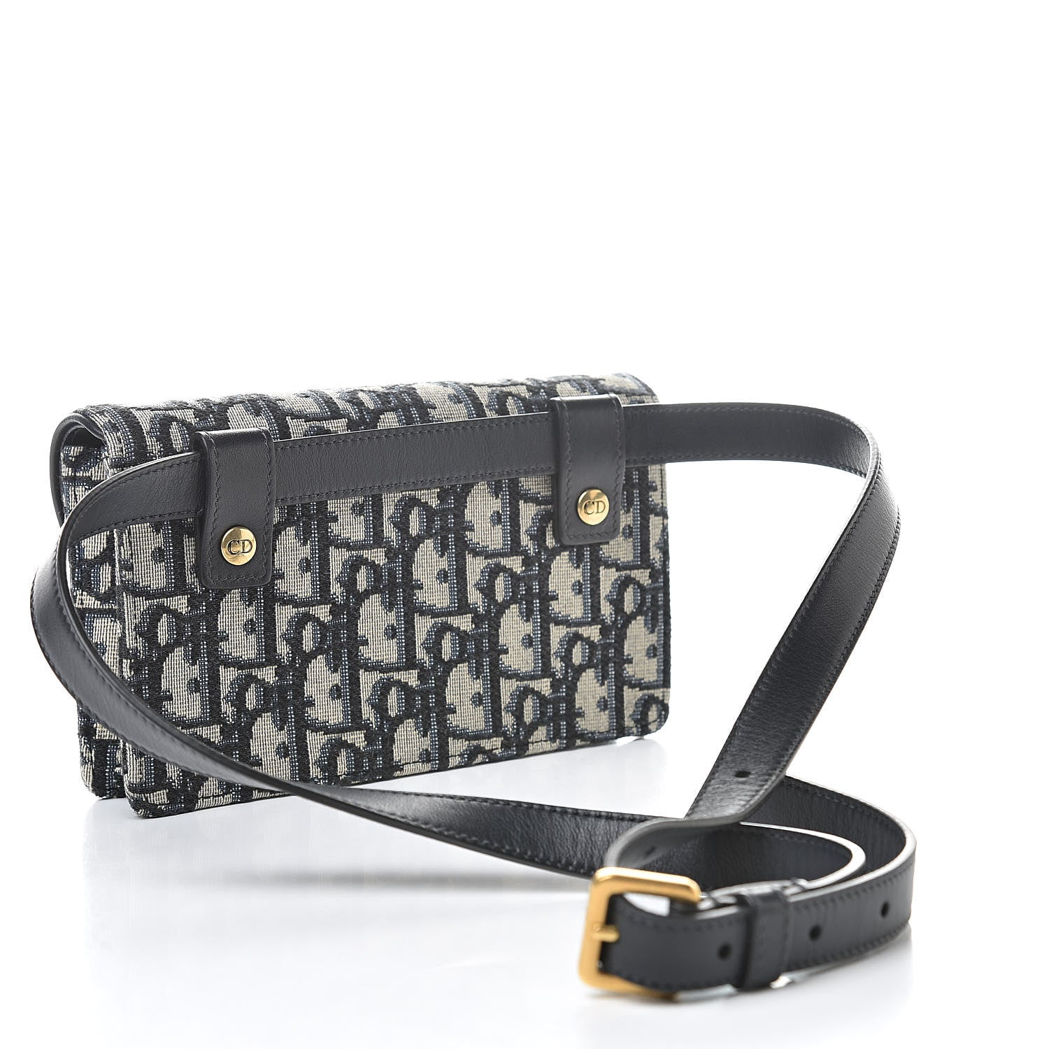 Christian Dior Oblique Saddle Belt Bag Blue 3 of 13
