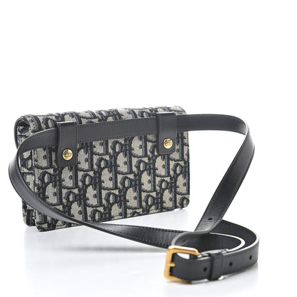 Christian Dior Oblique Saddle Belt Bag Blue 3 of 13