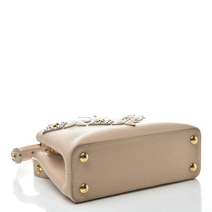 Louis Vuitton Taurillon Mechanical Flowers Smile Capucines BB Beige 4 of 14