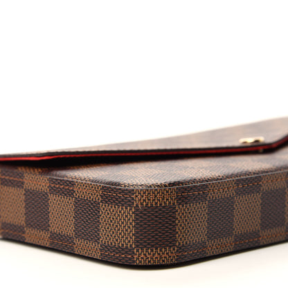 Louis Vuitton Damier Ebene Pochette Felicie Chain Wallet 6 of 12