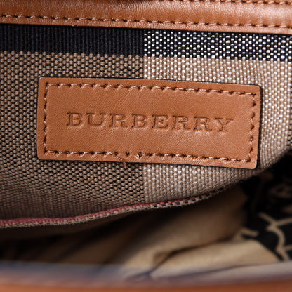 Burberry Canvas Mega Check Calfskin Chevron Medium Hobo Multicolor 7 of 14