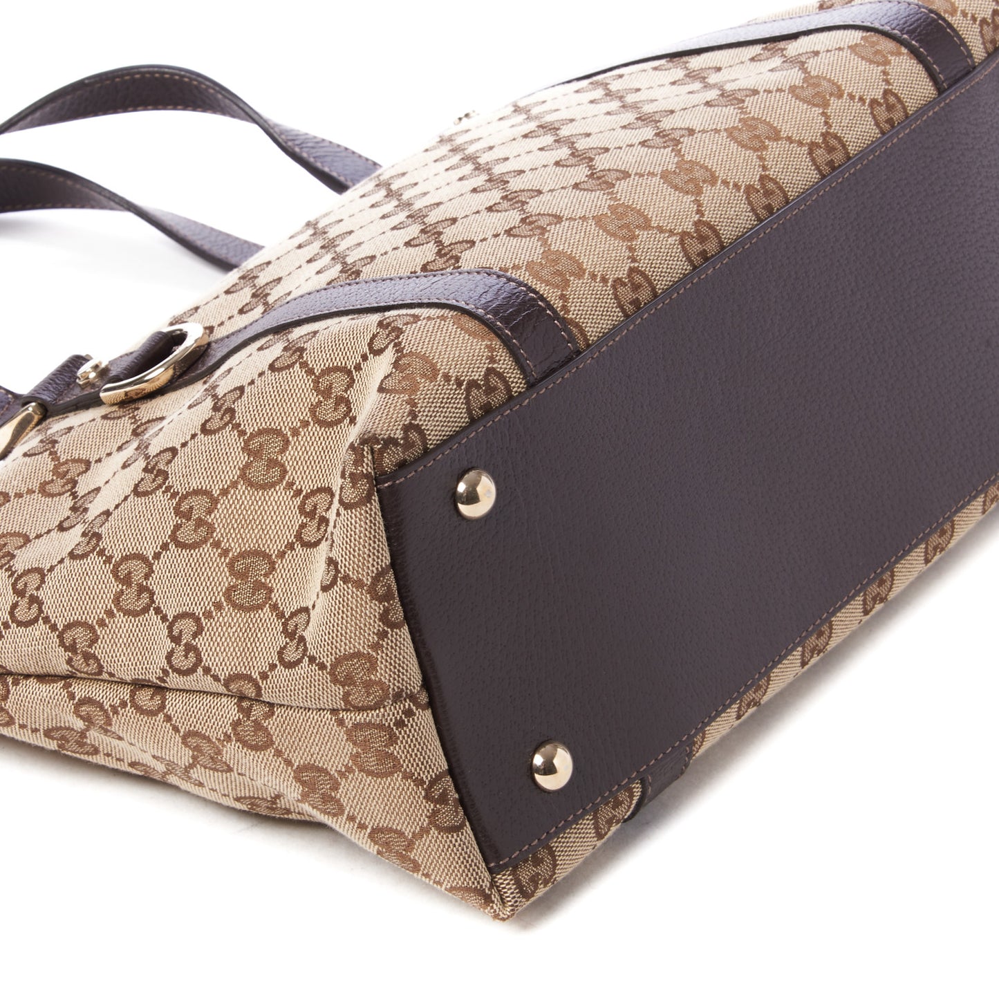 Monogram Medium Abbey Tote Dark Brown
