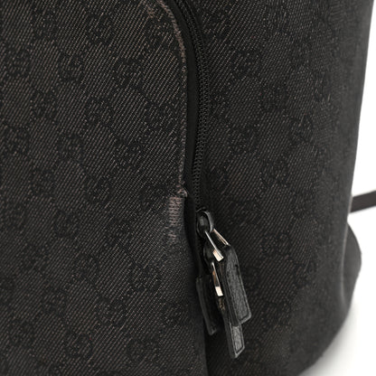 Gucci Denim Monogram Medium Backpack Black 16 of 16