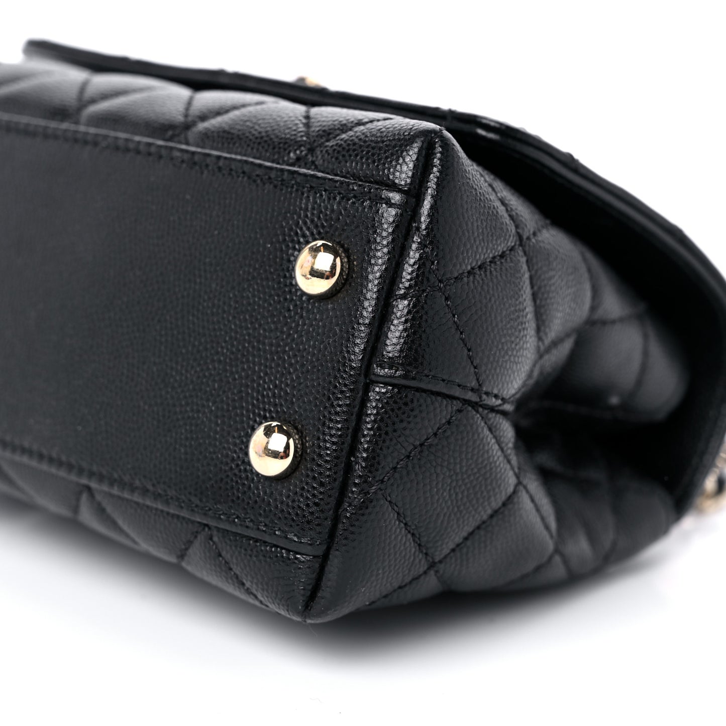 Caviar Quilted Extra Mini Coco Handle Flap Black