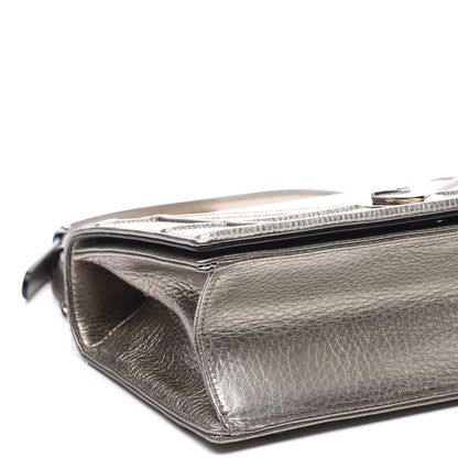 Christian Dior Metallic Grained Calfskin Medium Diorama Flap Bag Pale Gold 6 of 10