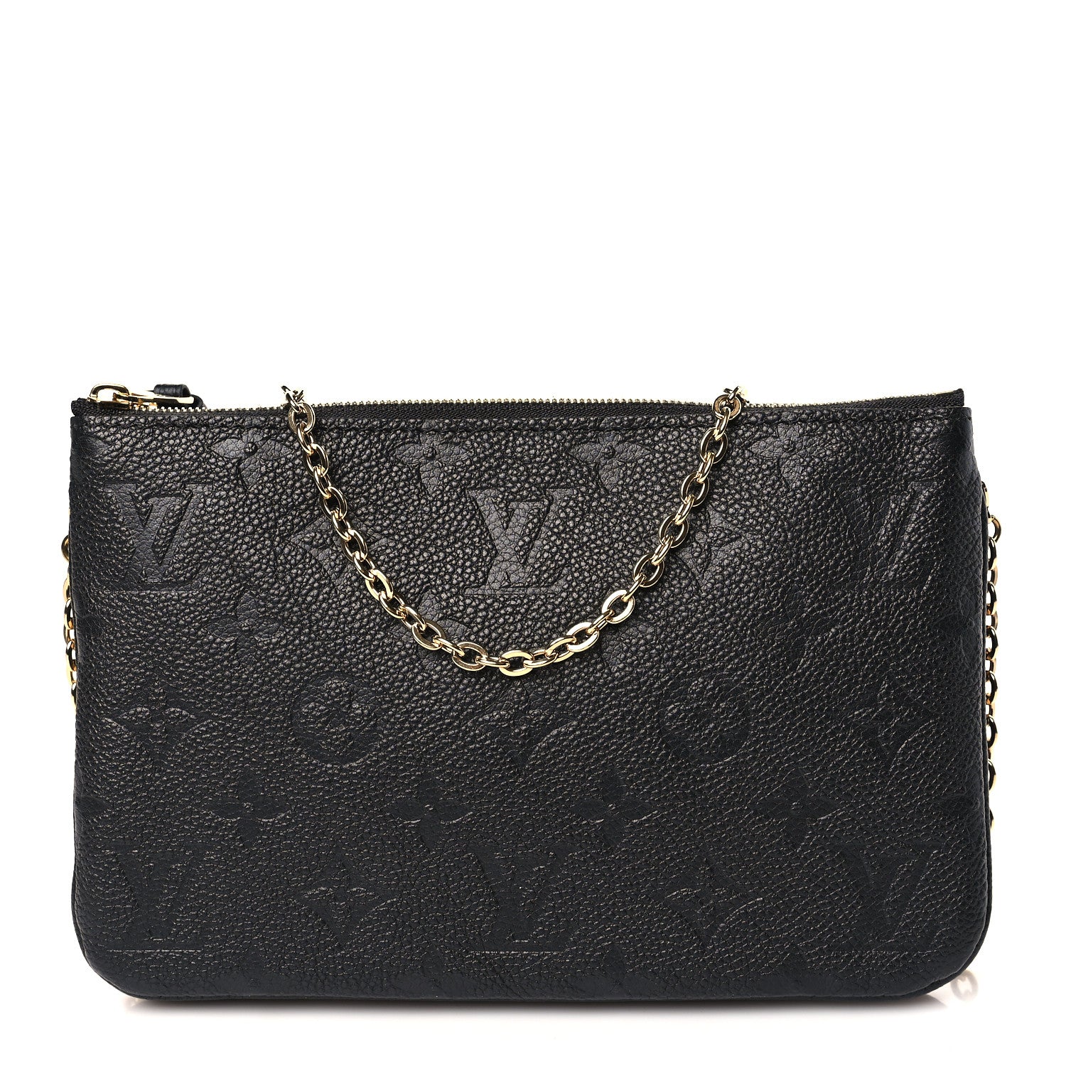 Louis Vuitton Empreinte Double Zip Pochette Black 1 of 9