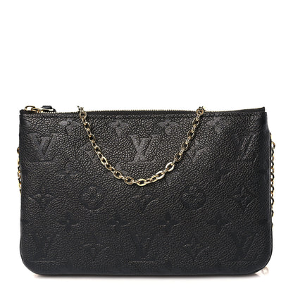 Louis Vuitton Empreinte Double Zip Pochette Black 1 of 9