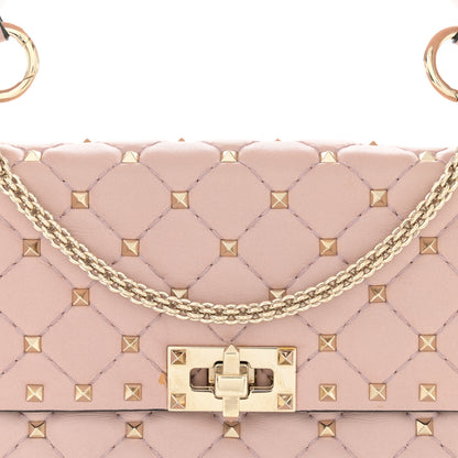 Valentino Garavani Lambskin Medium Rockstud Spike Shoulder Bag Poudre 7 of 15