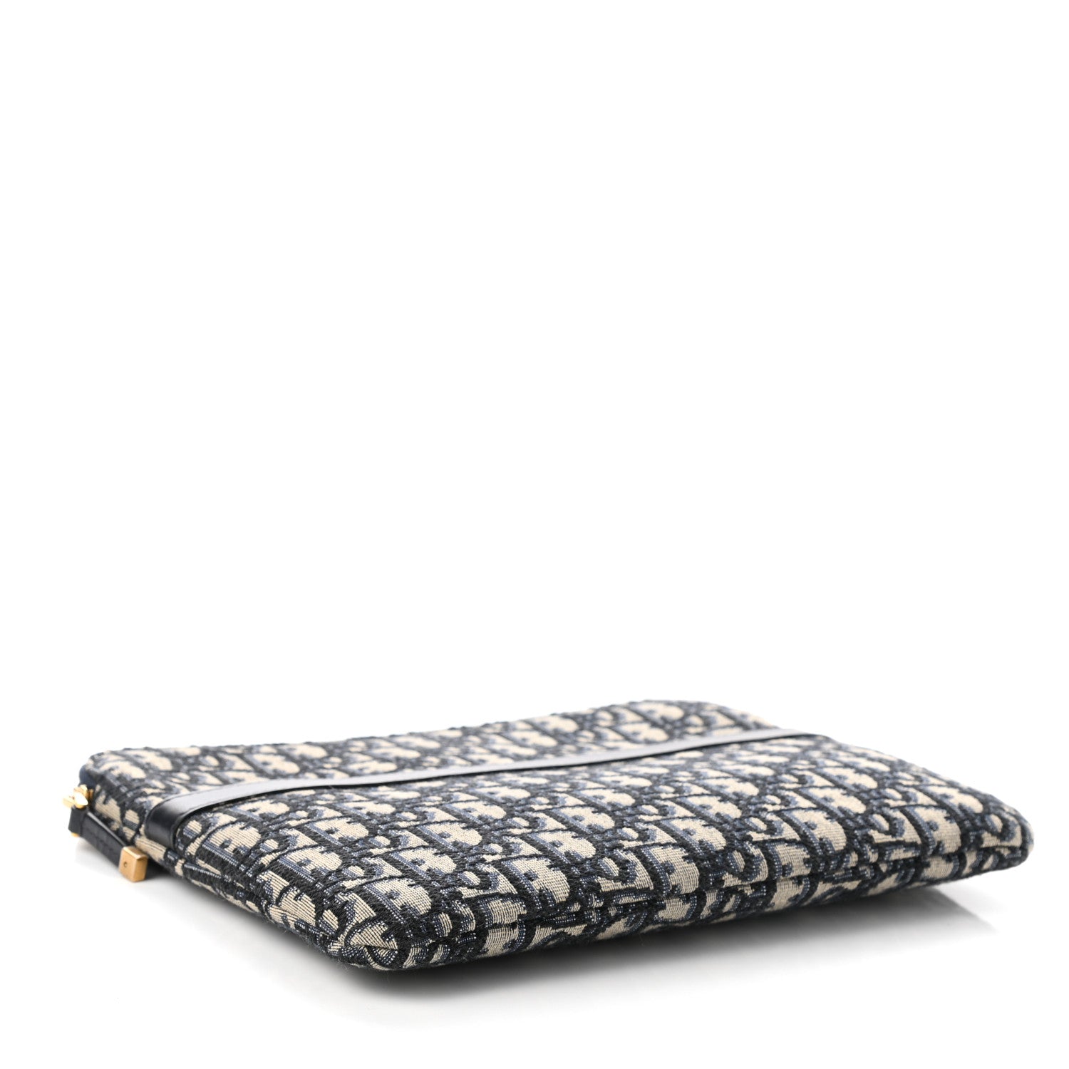 Christian Dior Oblique Pouch Clutch Blue 3 of 6