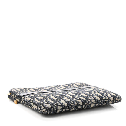 Christian Dior Oblique Pouch Clutch Blue 3 of 6