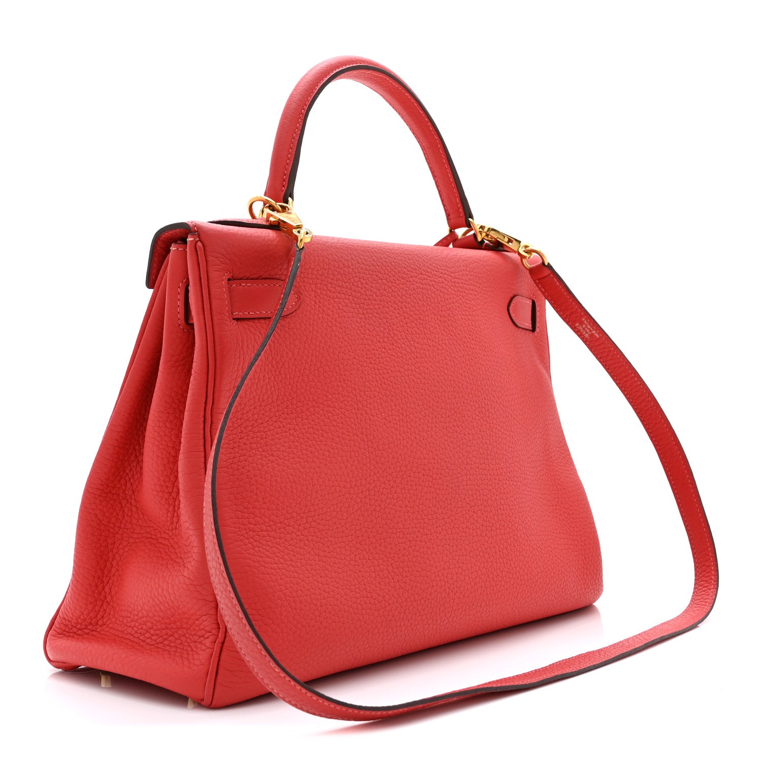 Hermes Togo Kelly Retourne 32 Rouge Pivoine 3 of 10