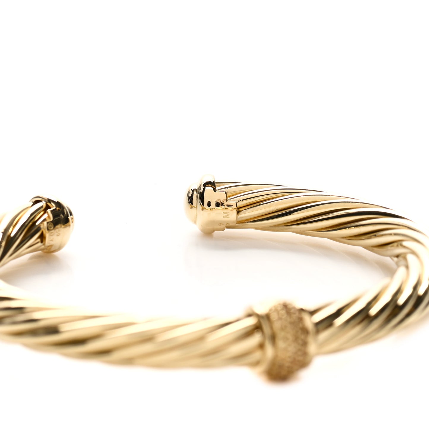 18K Yellow Gold Yellow Sapphire 7mm Cable Single Station Bracelet