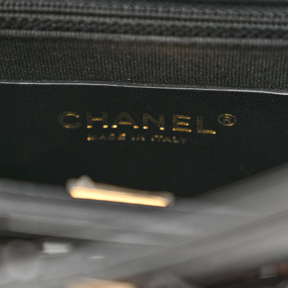 Chanel Patent Quilted Mini Graphic Catch Flap Black 6 of 10