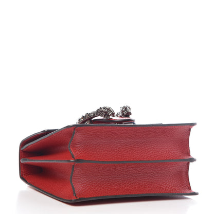 Gucci Dollar Calfskin Crystal Web Mini Dionysus Bamboo Top Handle Bag Hibiscus Red 5 of 10