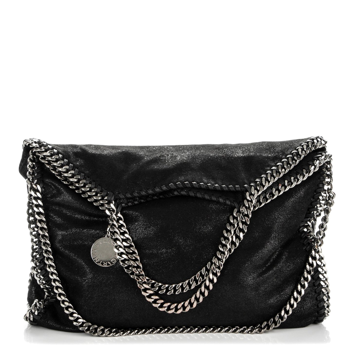 Shaggy Deer Falabella Fold Over Tote Black