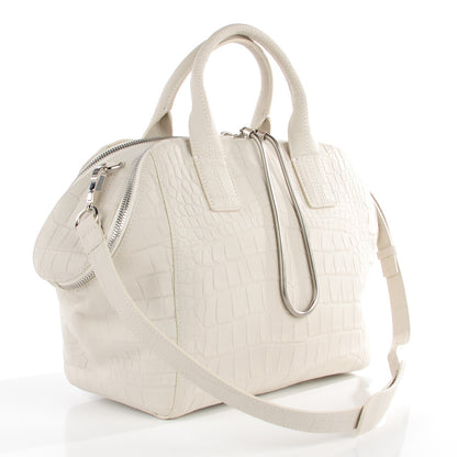 Alexander Wang Crocodile Embossed Jamie Chastity Bag White 4 of 15