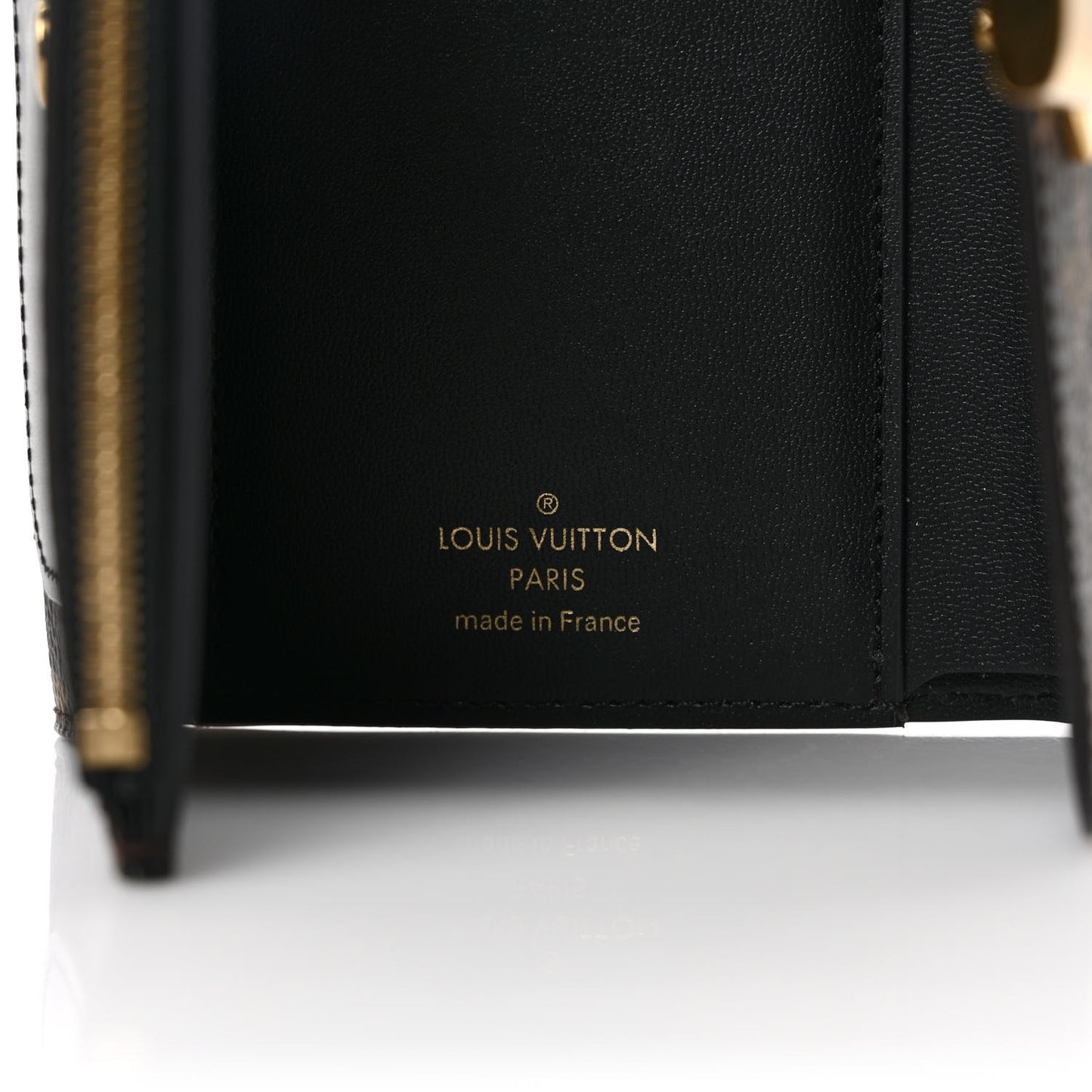 Monogram Flower Lock Compact Wallet Black