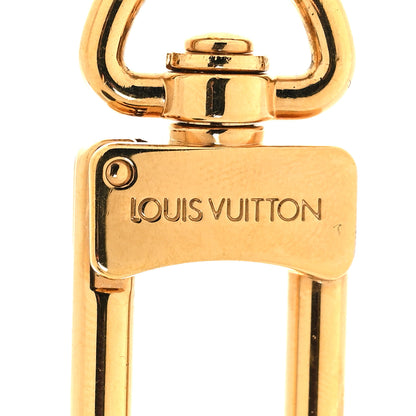 Louis Vuitton Brass Enamel Fleur De Monogram Bag Charm Chain Gold 3 of 4