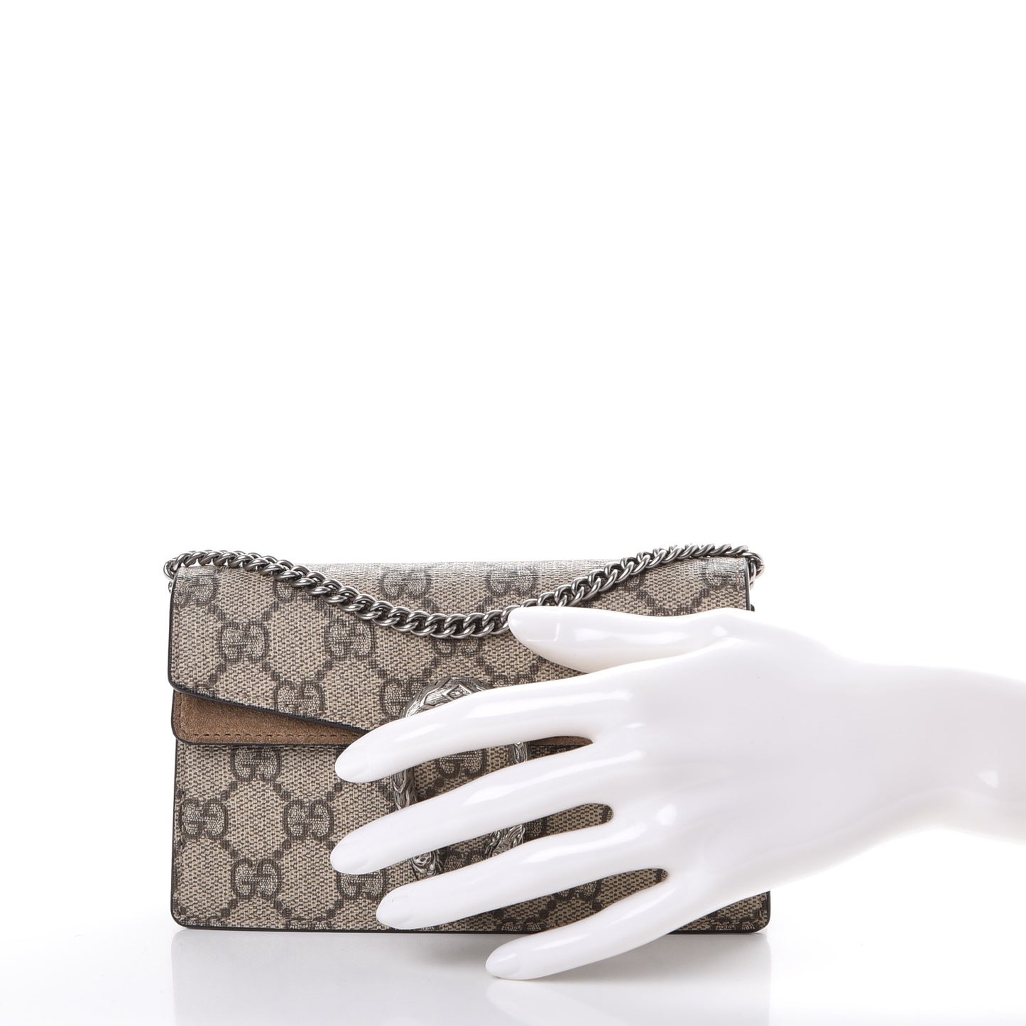 GG Supreme Monogram Super Mini Dionysus Shoulder Bag Taupe