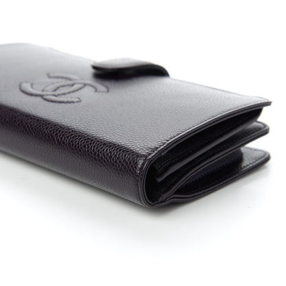Chanel Caviar Timeless CC French Long Wallet Purple 7 of 11