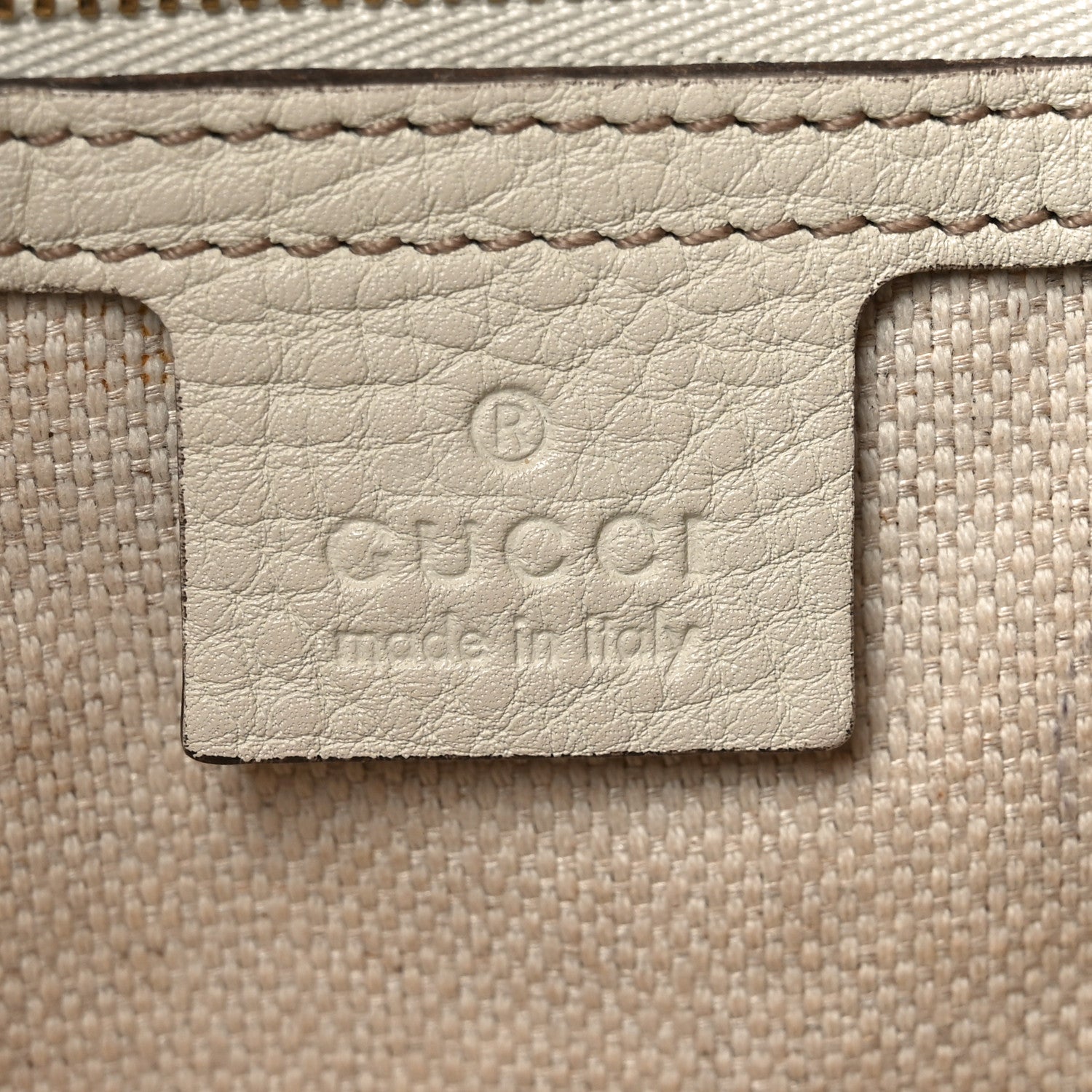 Gucci Pebbled Calfskin Medium Soho Shoulder Bag Off White 6 of 11