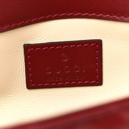 Gucci Calfskin Matelasse Super Mini GG Marmont Shoulder Bag Rosso Ancora 6 of 11