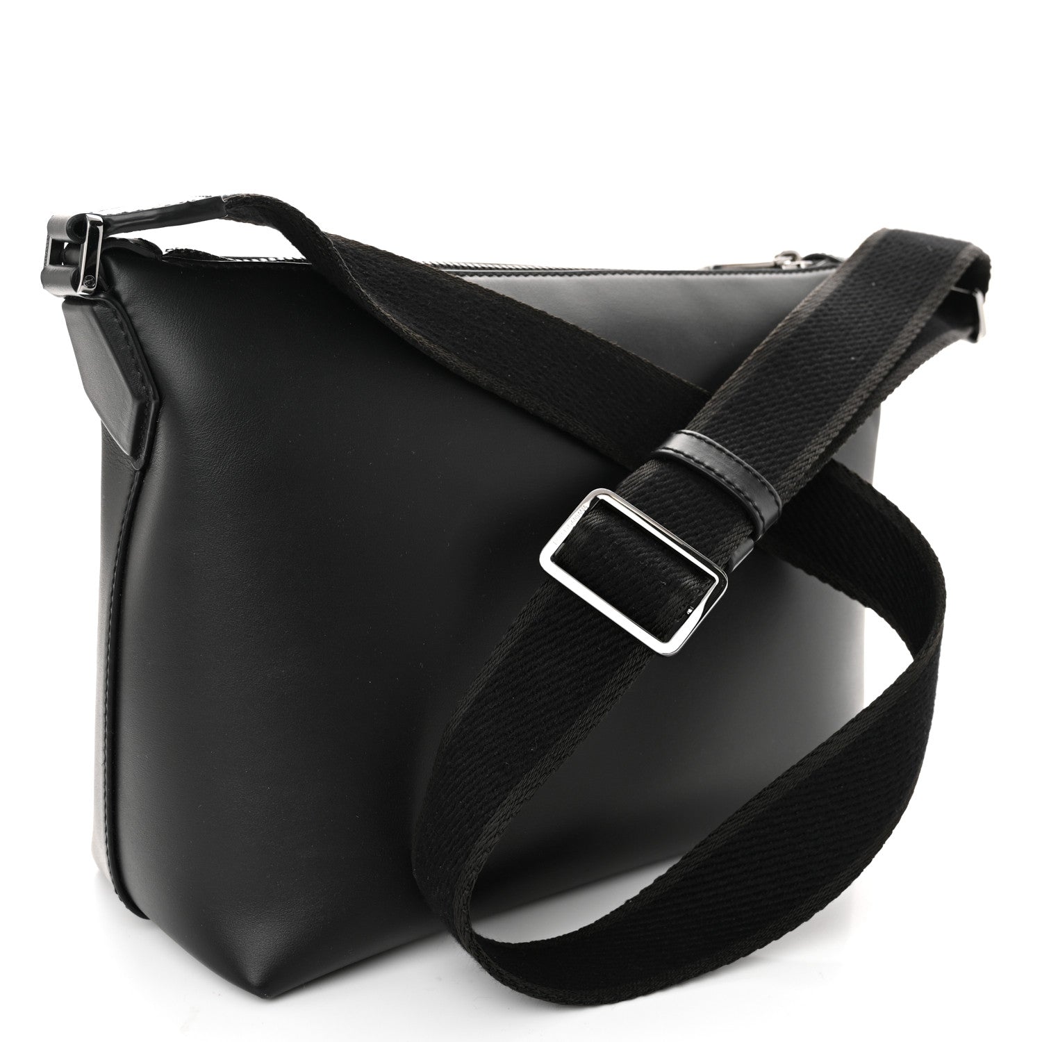 Dolce & Gabbana DOLCE GABBANA Calfskin Embossed DG Logo Shoulder Bag Black 3 of 9