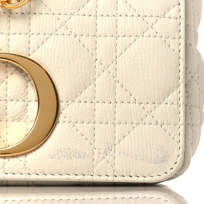 Christian Dior Calfskin Cannage Small Caro Bag Ivory 10 of 11