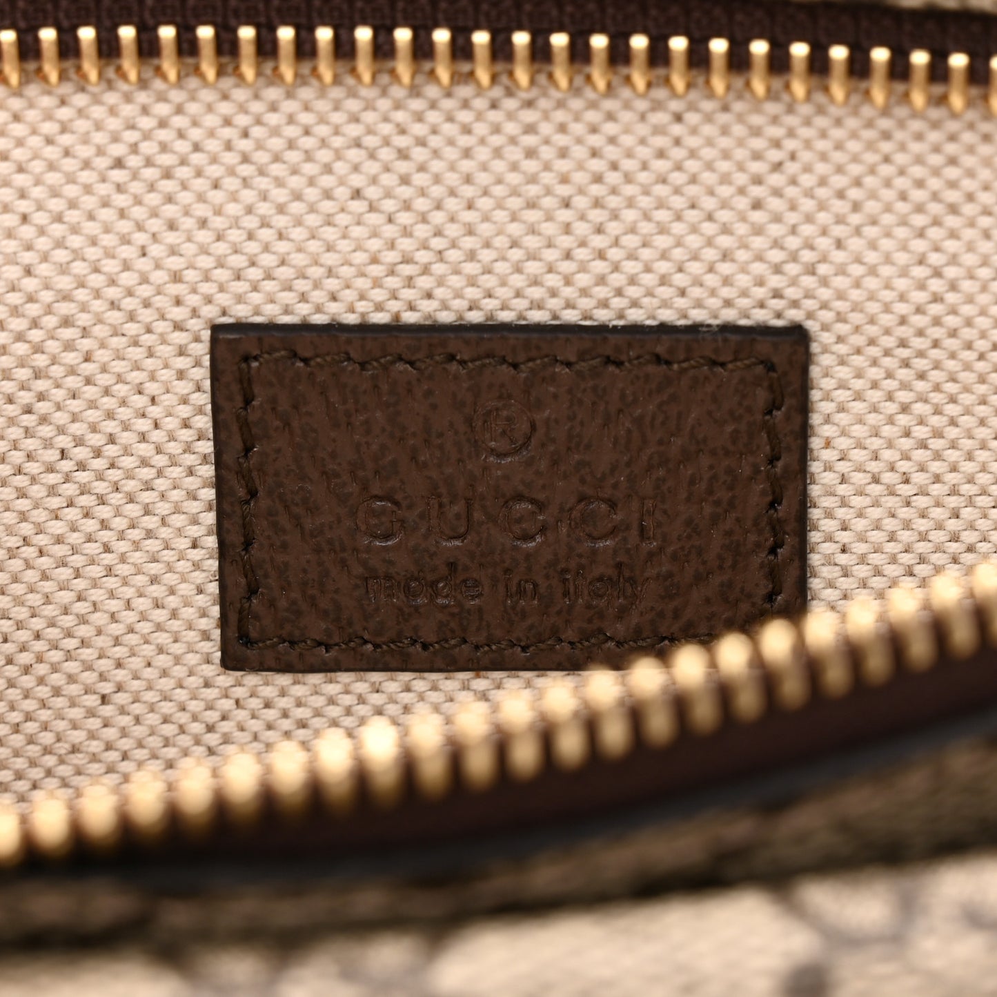 GG Supreme Monogram Textured Dollar Calfskin Blondie Belt Bag Beige Ebony New Acero