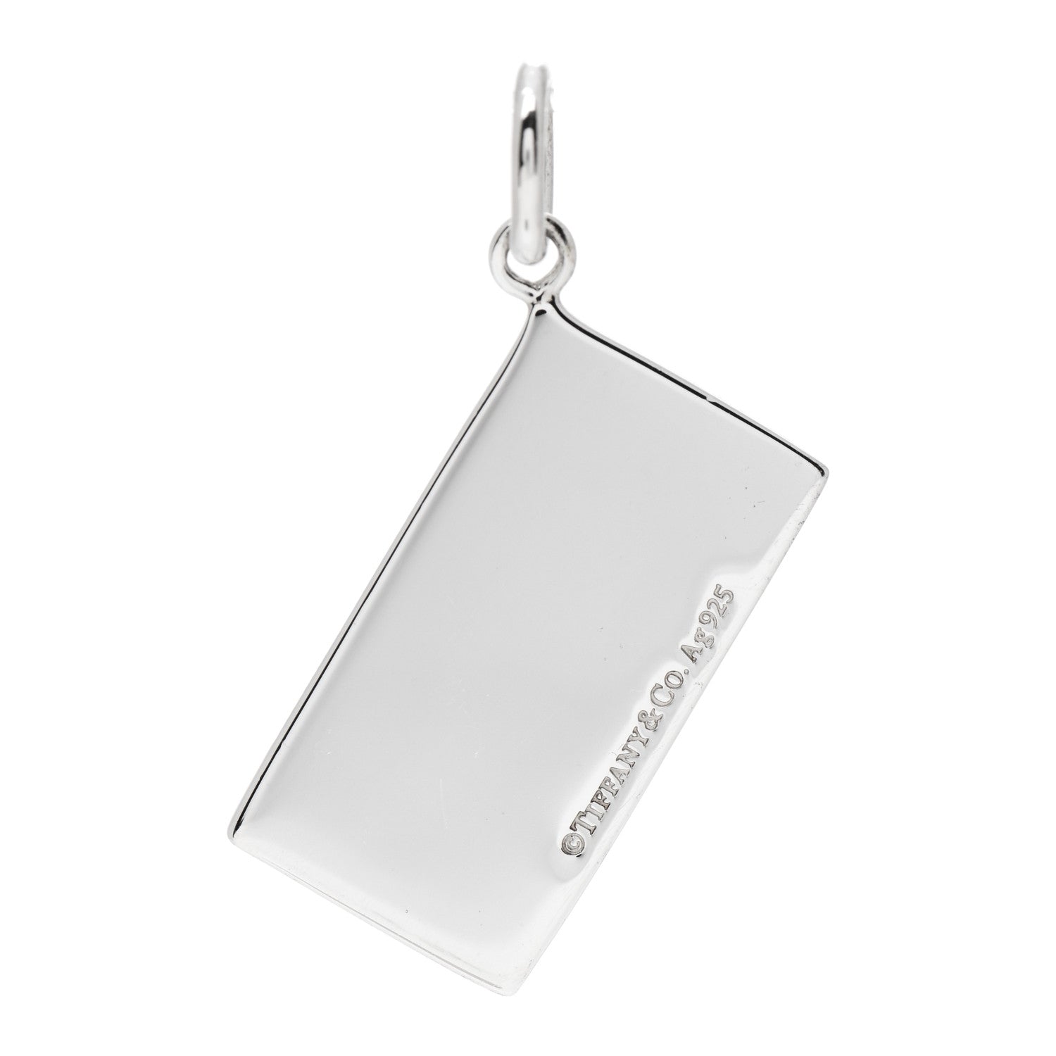 Tiffany Sterling Silver Enamel Sixteen License Plate Charm Blue 2 of 3
