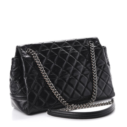 Chanel Glazed Calfskin Quilted Medium Lady Pearly Flap Black 3 of 13