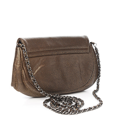 Chanel Metallic Caviar Half Moon Wallet On Chain WOC Bronze 2 of 10