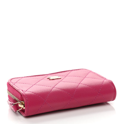 Chanel Caviar Quilted Zip Coin Purse Fuchsia 4 of 8