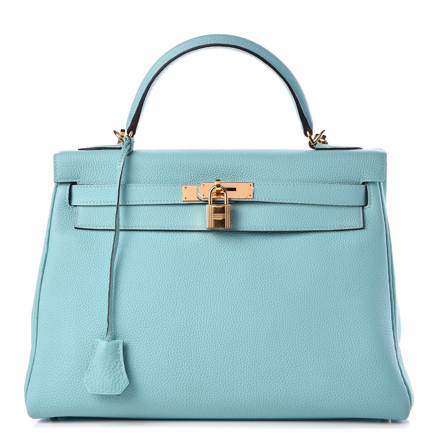 Hermes Togo Kelly Retourne 32 Bleu Atoll 1 of 33